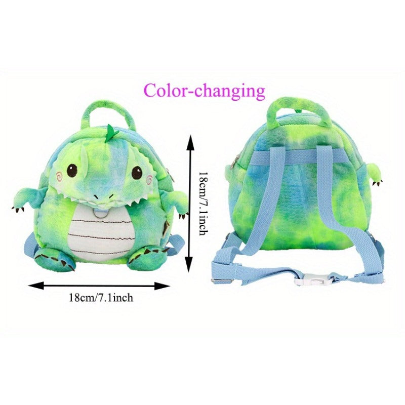 Cartoon Toddler Mini Backpack with Anti-Lost Harness, Cute Animal Backpack Safety Leash Storage Bag for Boys and Girls