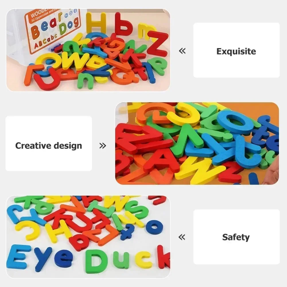 Magneti Letters Toy Colorful Alphabet Toy Playset Developmental Counting Toy Durable Safe Early Educational Toy for Boys & Girls