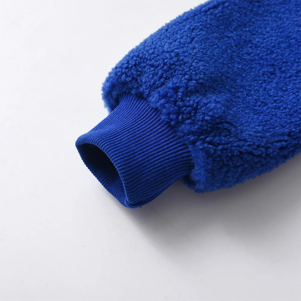 VIKITA Kids Fleece Thick Sweatshirt Girls Unicorn Sequined Cartoon Pullover Outerwear Kids Autumn Winter Warm Sports Sweatshirts