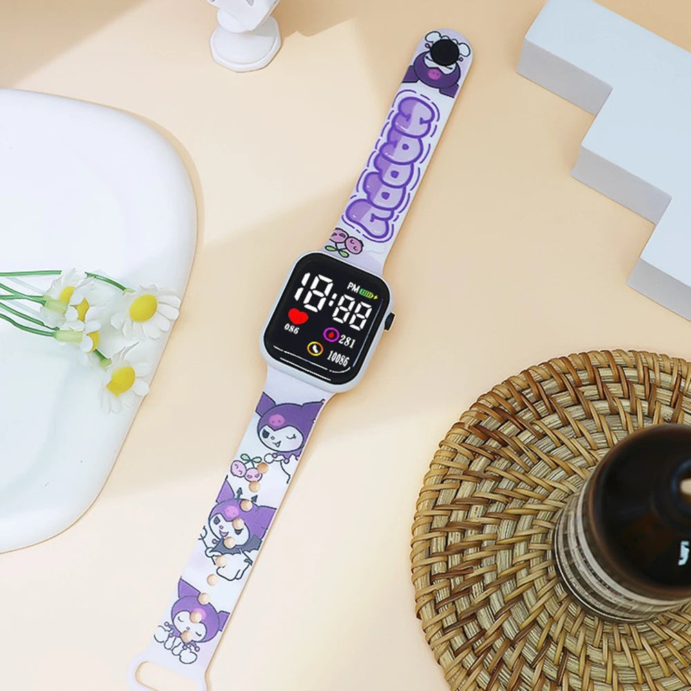 New Hello Kitty Children Watches Girls Children's Electronic Sport Watch Fashion Digital Watch Women Student Christmas gift