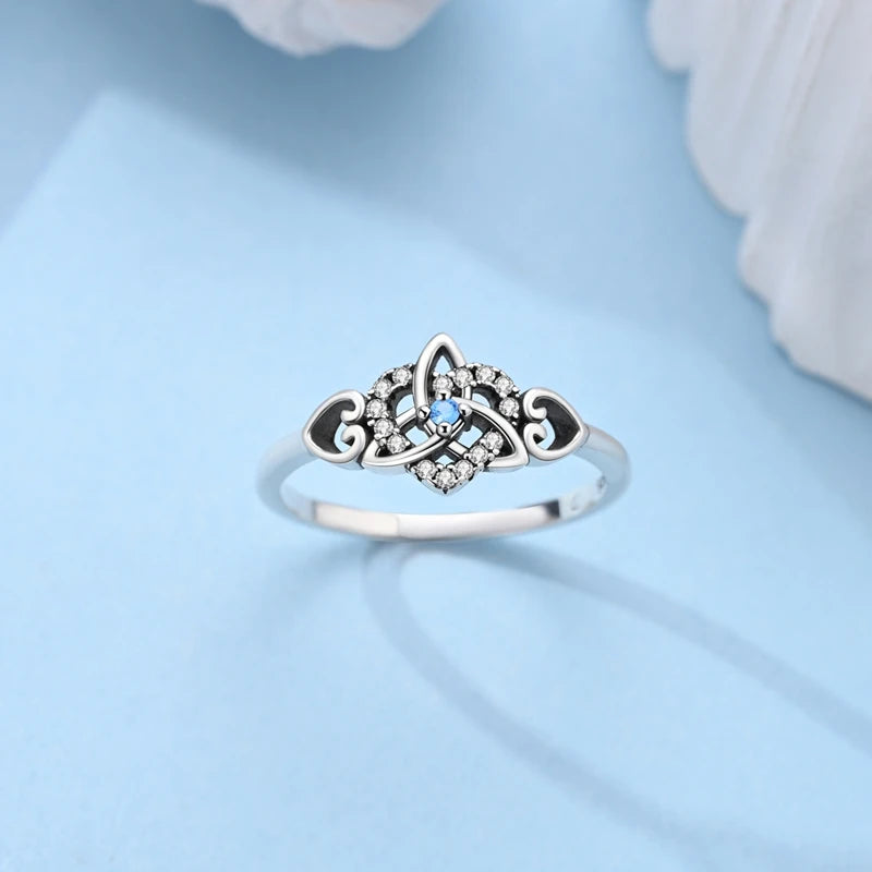 925 Sterling Silver Original Celtic Knots Charms Bead Earrings Ring Bracelet Necklace Series Jewelry Set For Women Men DIY Gift