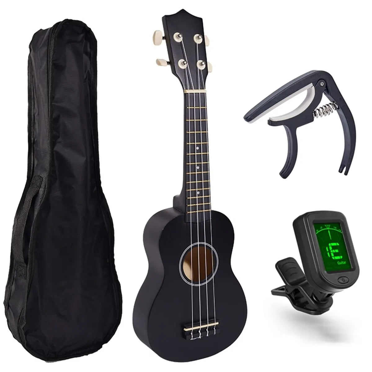 Miwayer Soprano Ukulele for Beginners 21 Inch Hawaiian Starter Uke Guitar Ukalalee With Gig Bag Digital Tuner Ukulele Capo
