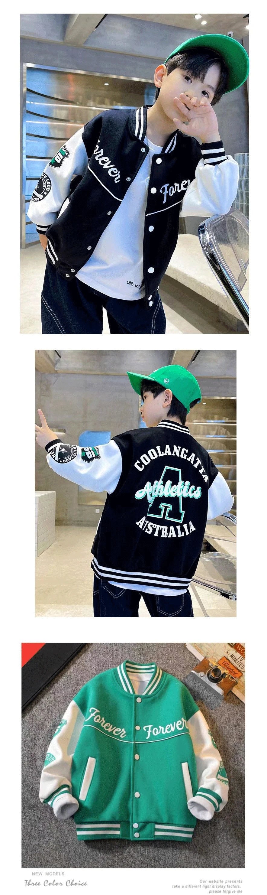 Boys Baseball Uniform Jackets For 3-14 Years Children Clothes For Teenage Boys Sports Outerwear Coat Spring Fashion Sweatshirts