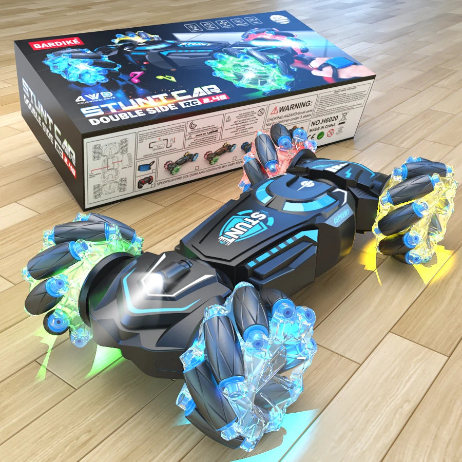 4WD RC stunt car rotation drift 2.4G wireless remote control car children's and boys sound and light toy car