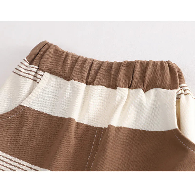New Summer Baby Girl Clothes Suit Boys Clothing Children Striped T-Shirt Shorts 2Pcs/Sets Toddler Casual Costume Kids Tracksuits