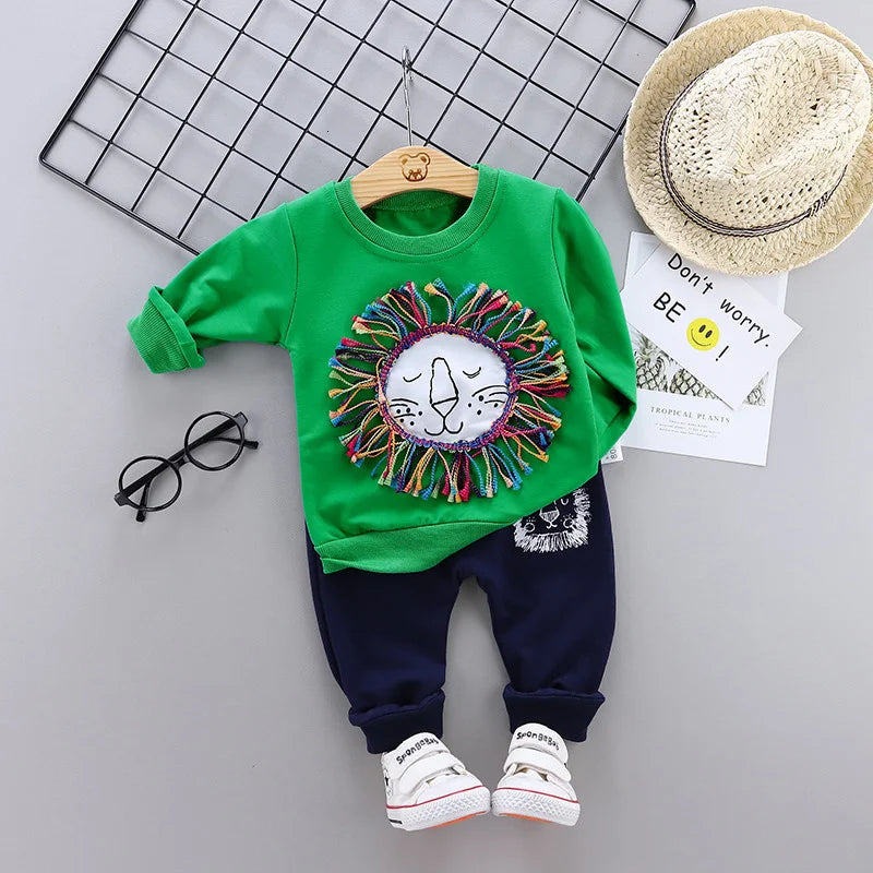 New Spring Autumn Baby Girl Clothes Boys Clothing Children T-Shirt Pants 2Pcs/Sets Toddler Casual Sports Costume Kids Tracksuits