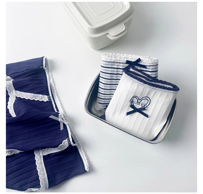 5PCS Teens Girl Cotton Soft Antibacterial Briefs Kid Cute Print Panties 8+y Young Child Clothes Maiden Thin Breathable Underwear