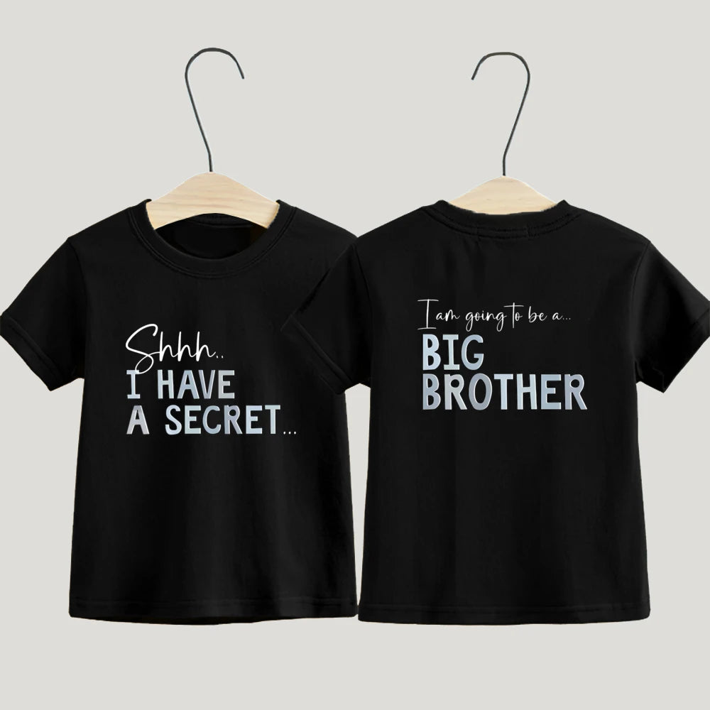 Big Brother T-Shirt I Have A Secret Promoted To Big Brother Pregnancy Announcement Gift Going To Be A Big Brother Kids Tee