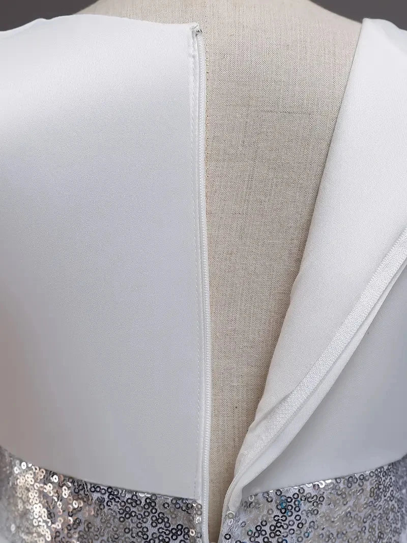 Girls Princess Dress Sleeveless Sequin Mesh Tutu Dress Performance Dress Wedding Flower Girls Dress For Evening Birthday #2038