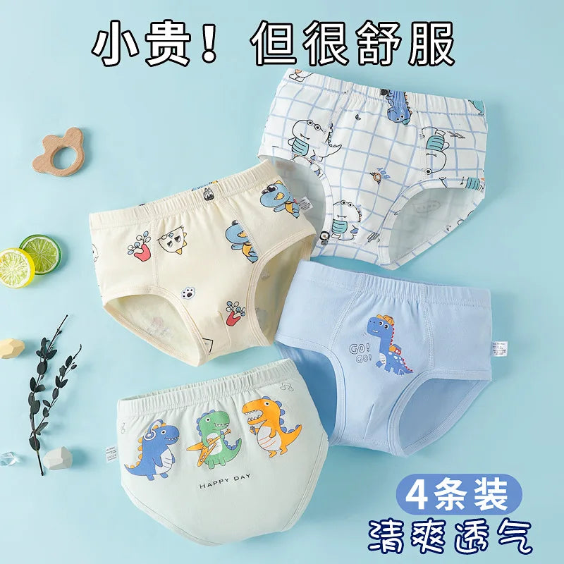 new arrived high quality boys teenager cotton briefs panties kids children underwear 1-16years 4pcs/lot students clothes