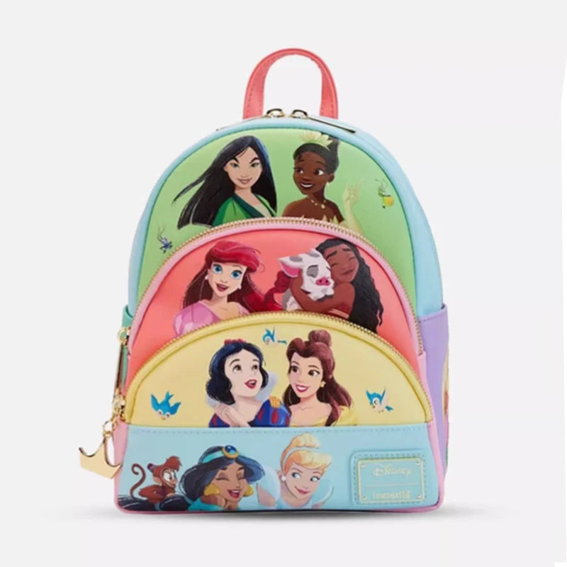 Loungefly Disney Princess Series Manga Style Animated Collage Collection Mini Backpack