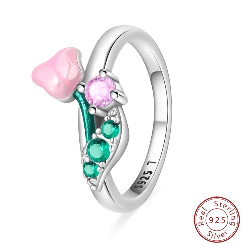 New Rings For Women 100% 925 Sterling Silver Star Moon Colorful Zircon Rings Fine Wedding Engagement Birthday Jewelry Gifts