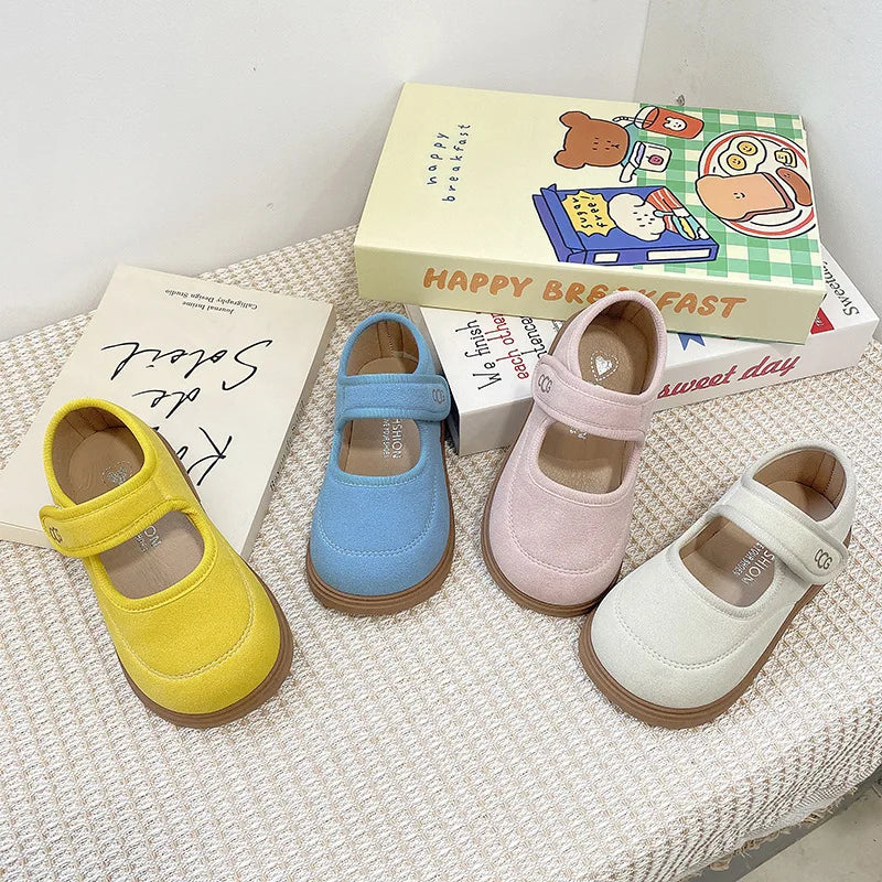 Girls' Leather Shoes 2025 Spring Autumn New Fashion Breathable Princess Shoes Lightweight Comfortable Luxury Child Casual Flats