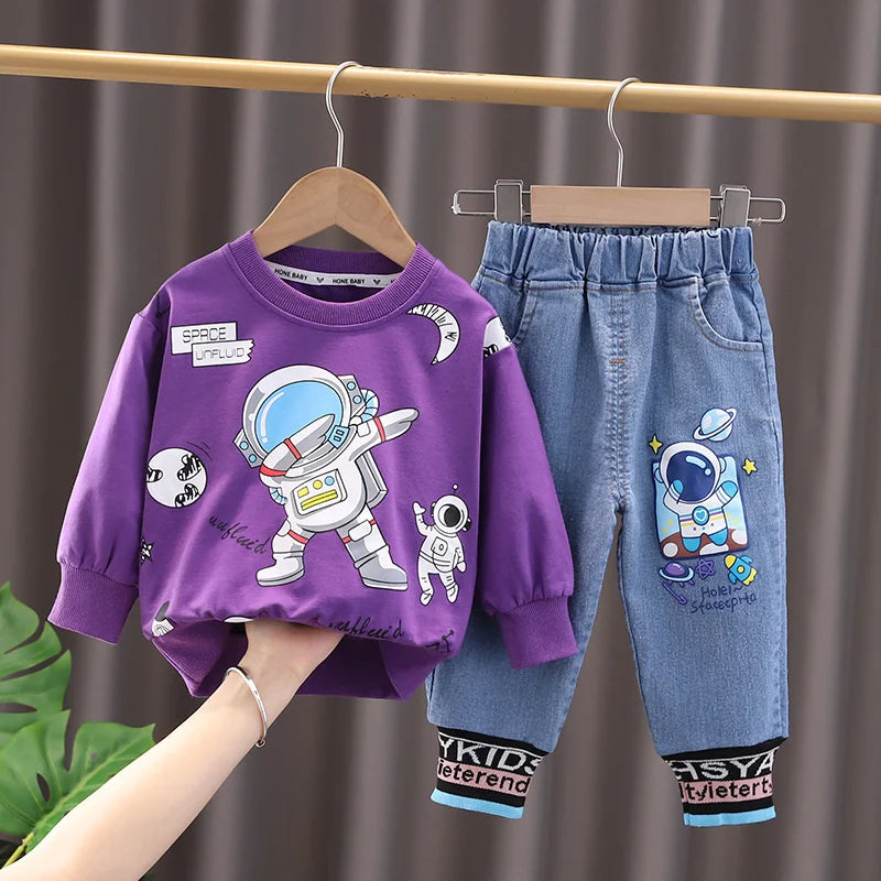 New Spring Autumn Baby Girls Clothes Suit Boys Outfits Children T-Shirt Pants 2Pcs/Sets Toddler Casual Clothing Kids Tracksuits