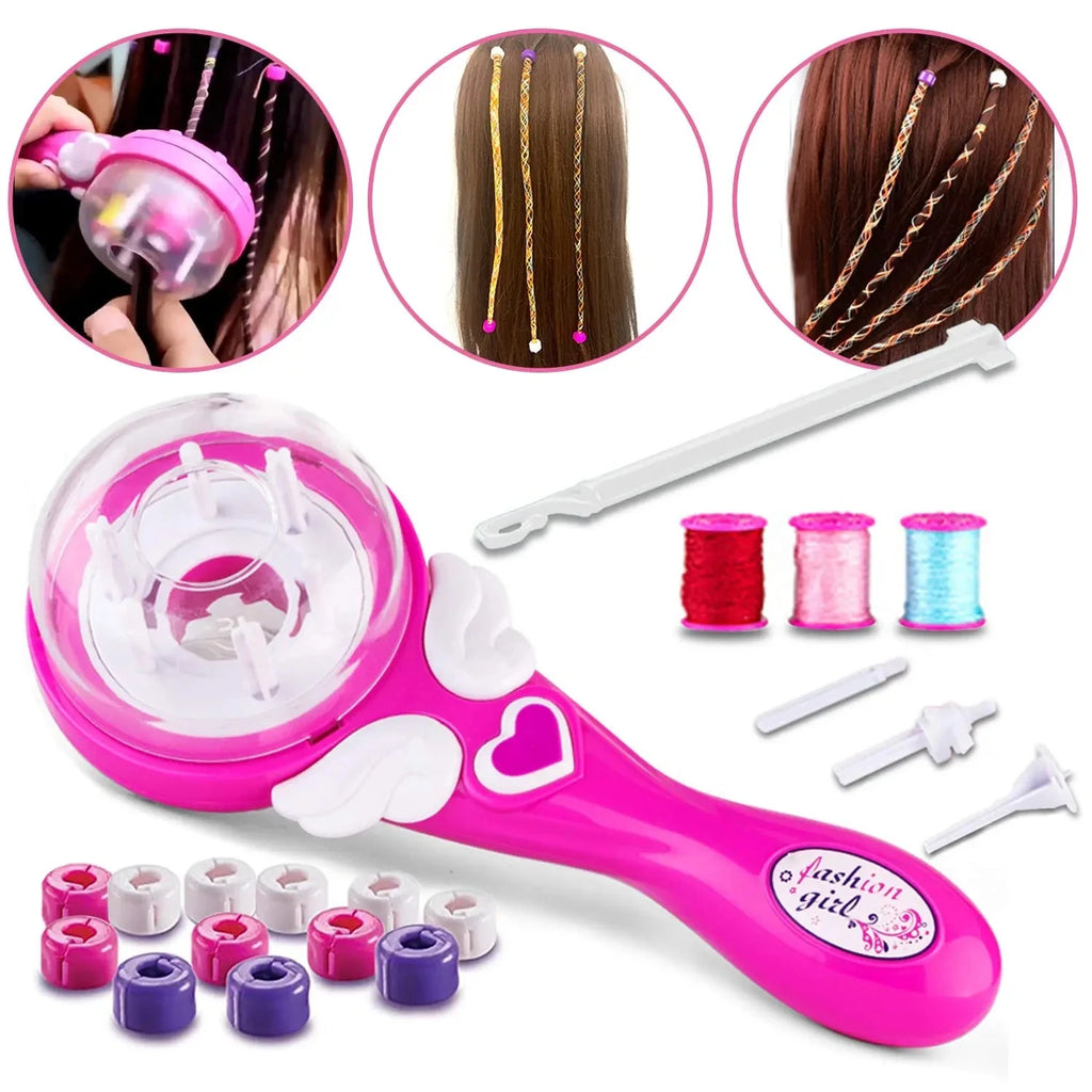 Automatic Hair Braid Kits Tool Girls Hair Twist Machine Electric Beauty DIY Play Toys Kid Headwear Hair Accessories Gift