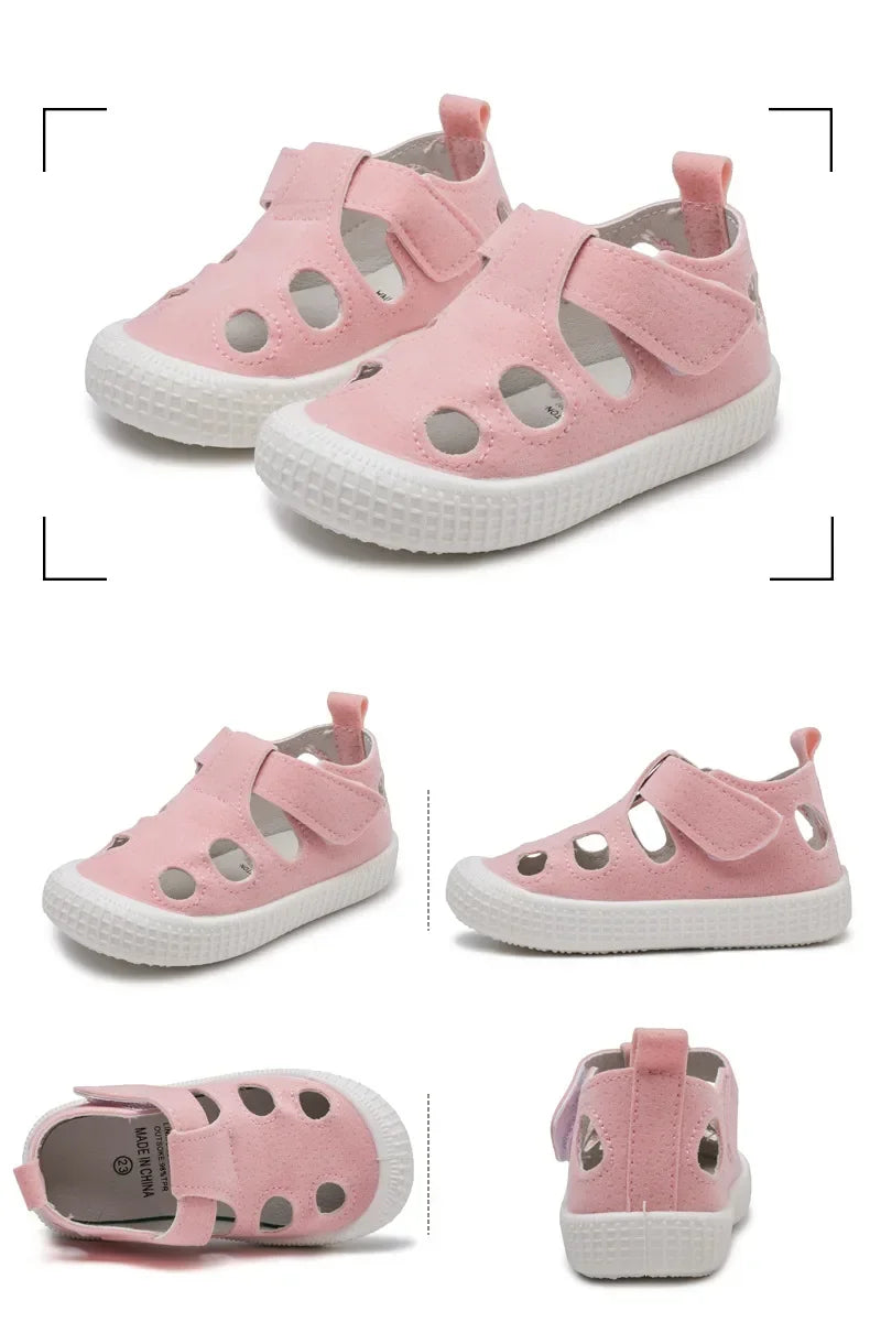 Kids Sandals Summer Girls Boys Cut Out Sneakers Breathable Children Sports Shoes Closed Toe Baby Toddlers Beach Sandalias Flats