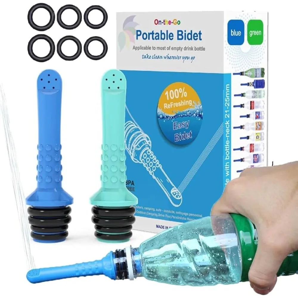 2PCS Travel Bidet Sprayer Postpartum Perineal Care Portable Hand Held Travel Bidet Sprayer for Women Easy-to-use for Toilet