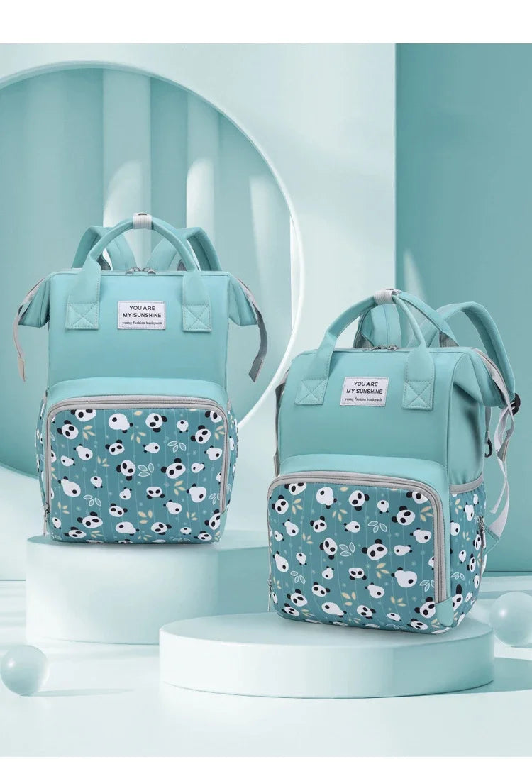 Mommy Bag Multifunctional Waterproof Insulated Backpack Large Capacity Maternity Travel Changing Bag Stroller Strap Schoolbag