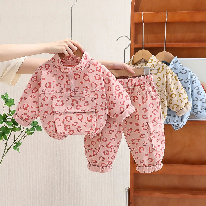 New Spring Autumn Fashion Baby Girls Clothes Suit Children Boys Jacket Pants 2Pcs/Sets Toddler Casual Costume Kids Tracksuits