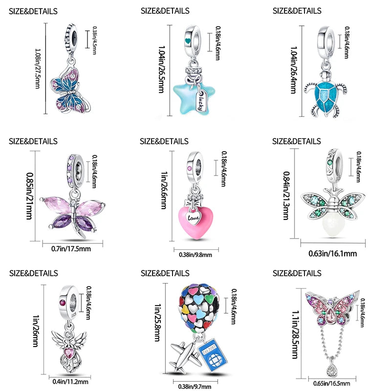 Fit Qikaola 925 Original Bracelets Blue Zircon Owl Luminous Sea Turtle Octopus 925 Silver Charms Beads DIY Birthday Jewelry Gift