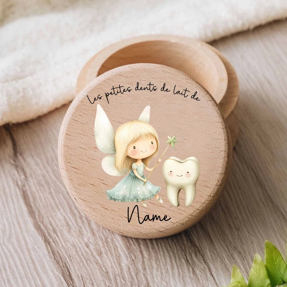 Personalized Baby Tooth Box Keepsake Tooth Wooden Collection Box Wooden Collectible Boxes Birthday Gift Baby Shower Gift