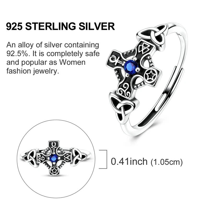 925 Sterling Silver Original Celtic Knots Charms Bead Earrings Ring Bracelet Necklace Series Jewelry Set For Women Men DIY Gift
