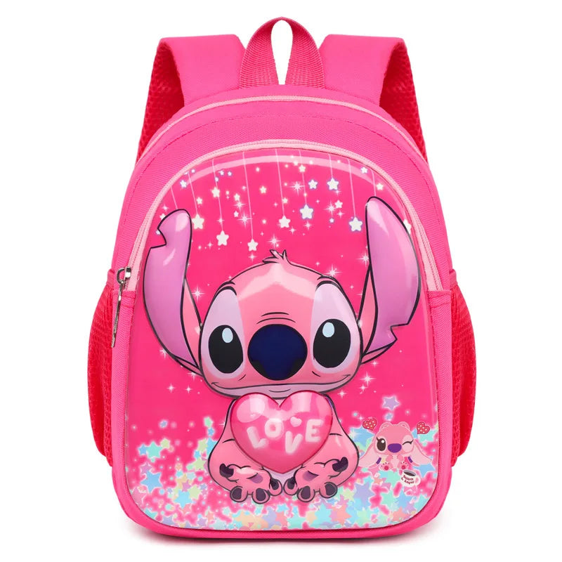 Disney Stitch New Kindergarten Schoolbag Cartoon Cute Boys and Girls Backpack High Quality Fashion Children's Schoolbag Light