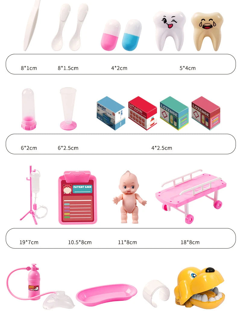 Children Doctor Play Set Simulation Nurse Toy Doctor Accessories for Kids Home Play Toys Doctor Set Toy Gift for Kids Boys Girls