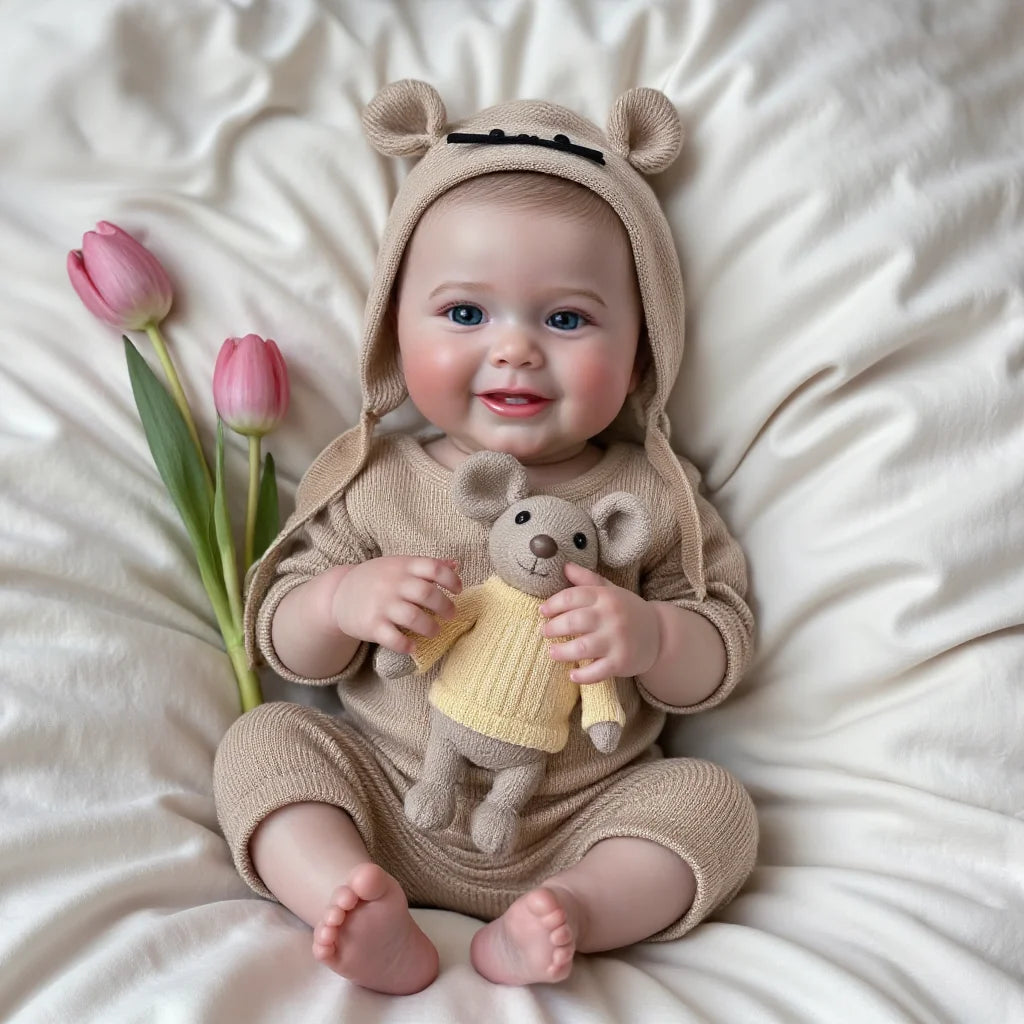 18-Inch Kodi Boy Handmade Bebe Reborn Doll With Painted Hair 3D Painted Skin Baby Newborn Baby Doll