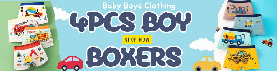 4 Pieces High Quality Cotton Boys Boxer Shorts Car Pattern Fashion Children Underwear Comfortable Breathable Kids Bottom Panties