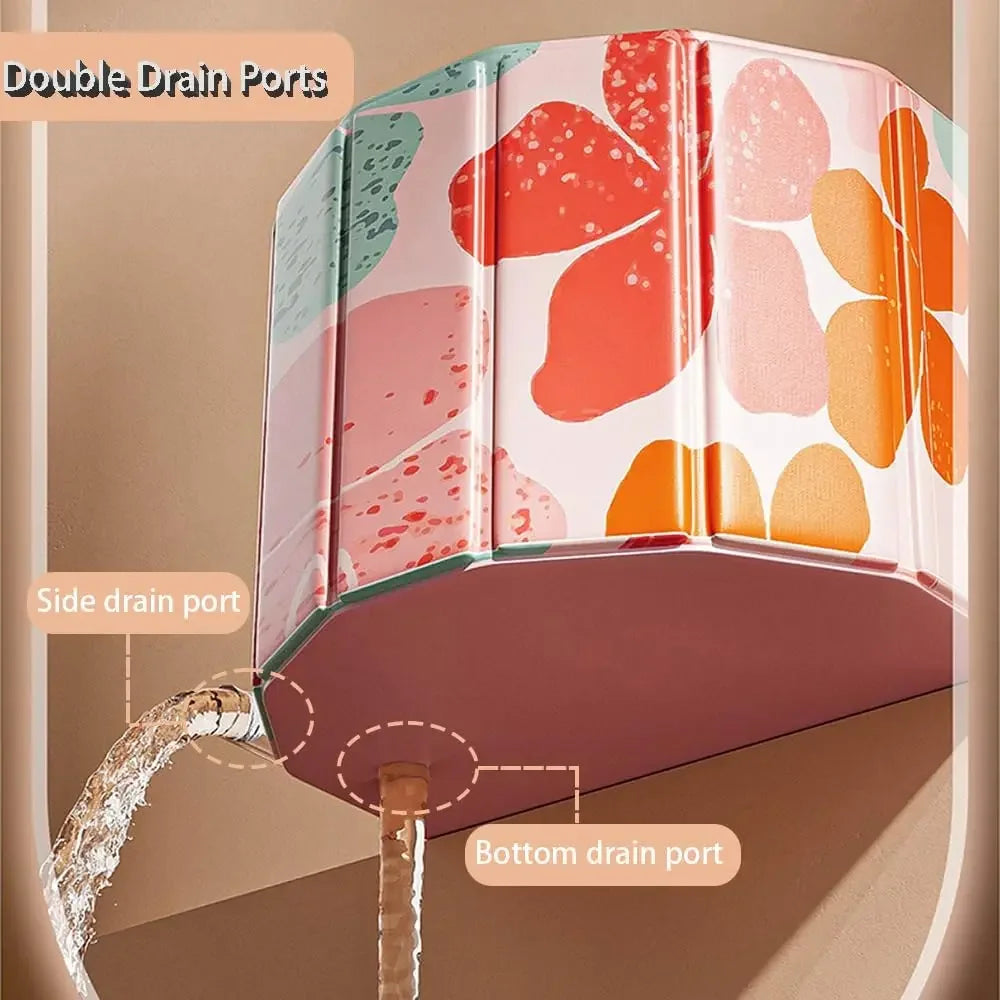 Foldable Bathtub Freestanding Japanese Soaking Tub Portable Shower Stall Tub Bathroom SPA Bath for Adult Kid Outdoor Hot Ice Tub