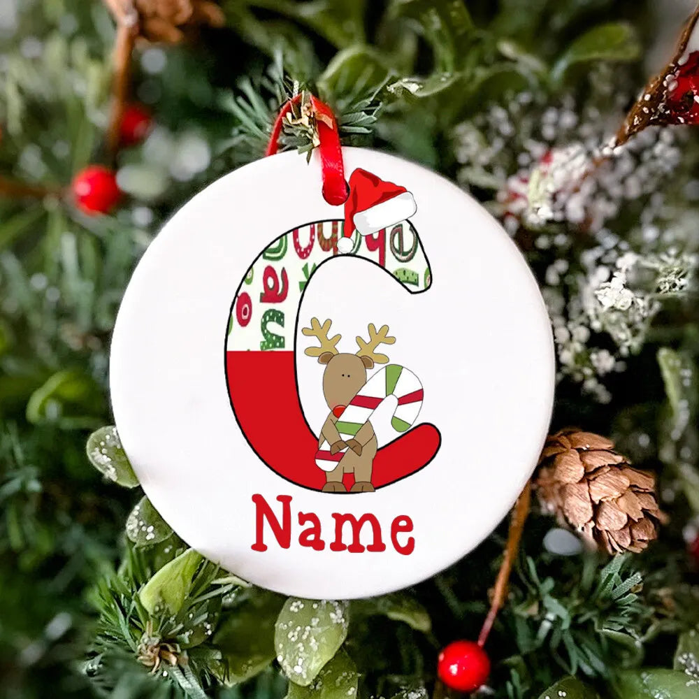 Personalized Christmas Baby Ornament Custom Name Toddler Xmas Ceramic Ornament Baby Photo Prop Ornament Christmas Keepsake Gift