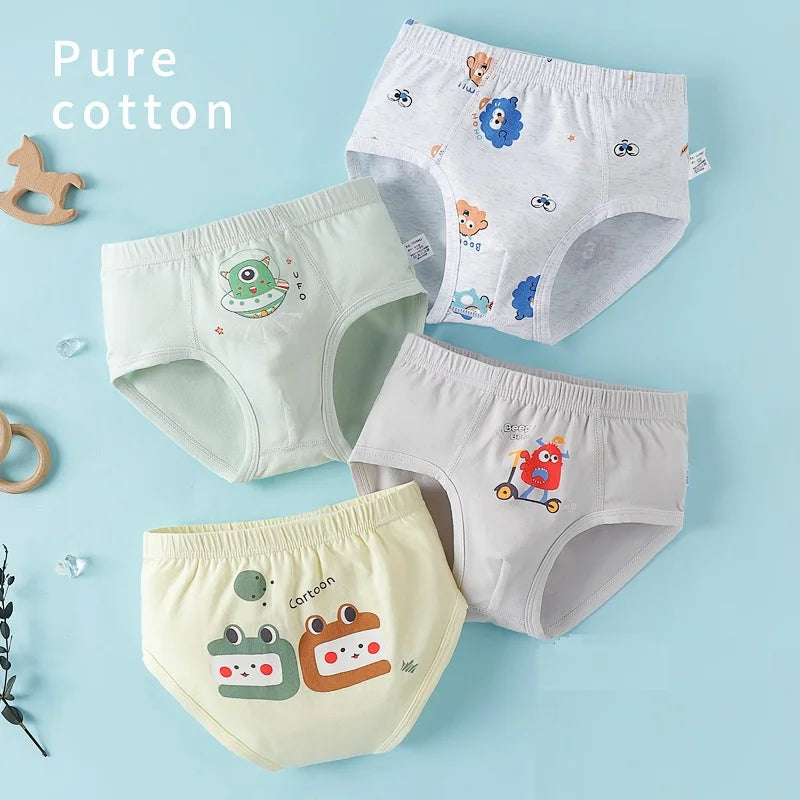 new arrived high quality boys teenager cotton briefs panties kids children underwear 1-16years 4pcs/lot students clothes