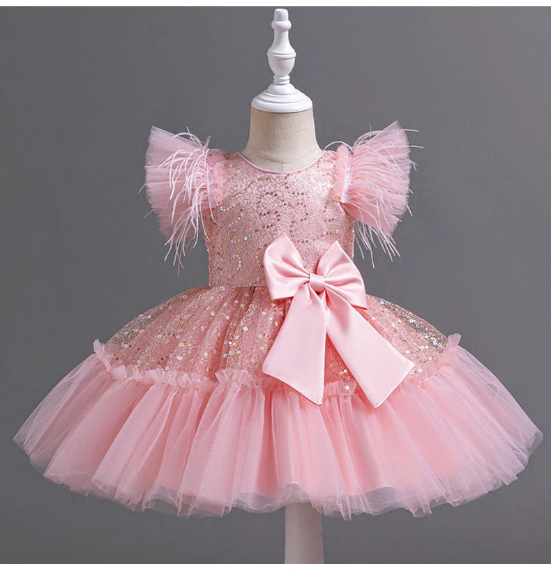 6633 Little Baby Clothing Girl Wedding Dress Kids Birthday Party Princess Dresses Children Wedding Ceremony Costume
