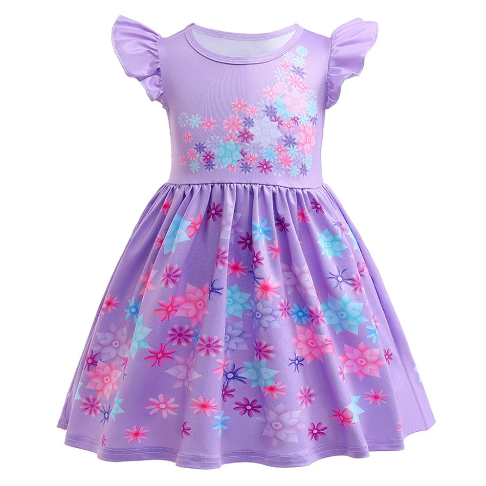 Mirabel Isabela Cosplay Princess Dress Kids Encanto Charm Costume Girls Halloween Children's Day Birthday Party Holiday Clothes