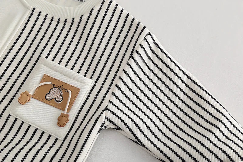 New Autumn Baby Boys Clothes Children Girls Fashion Striped T-Shirt Toddler Casual Costume Kids Outfits Infant Sportswear