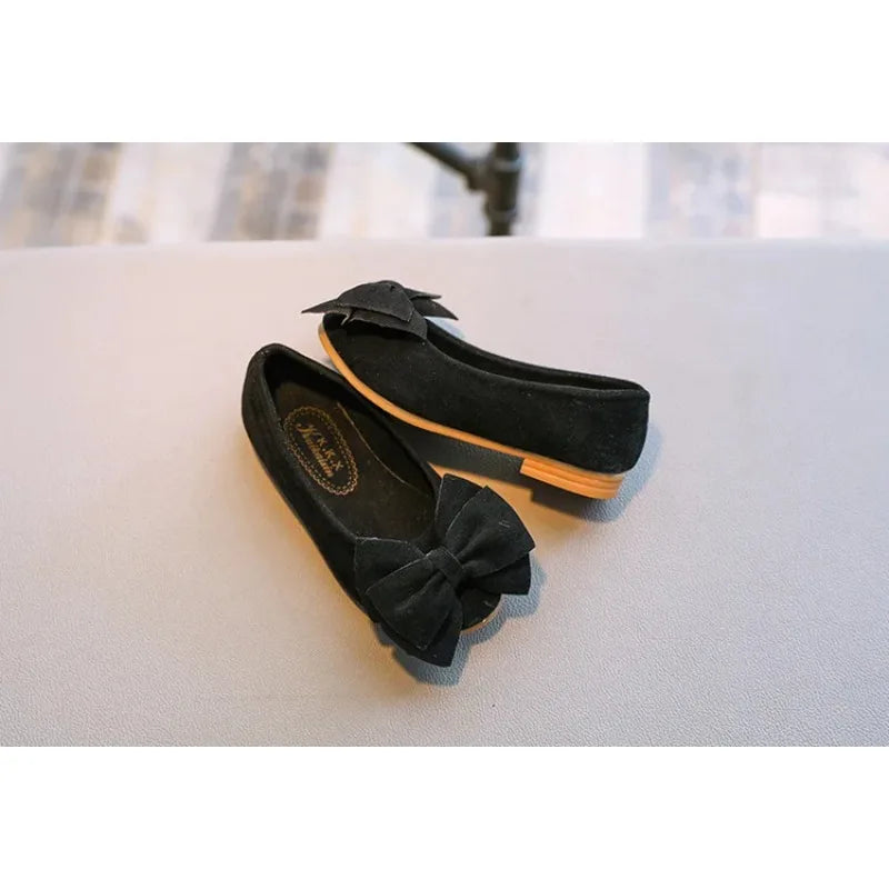 2025 New Fashion Girls Shoes PU Leather With Big Bowtie Candy Color Children Sandals Slip-on Kids Casual Shoes 21-36 Soft Hot