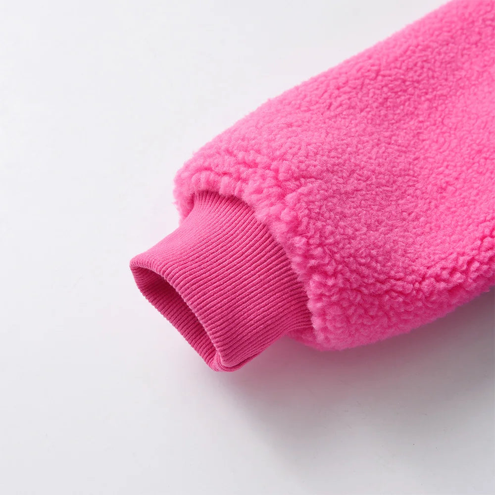 VIKITA Toddlers Licorne Star Appliqued Patchwork Sweatshirt Girls Fleece Autumn Winter Soft Sportwear Pullover Tops Costumes