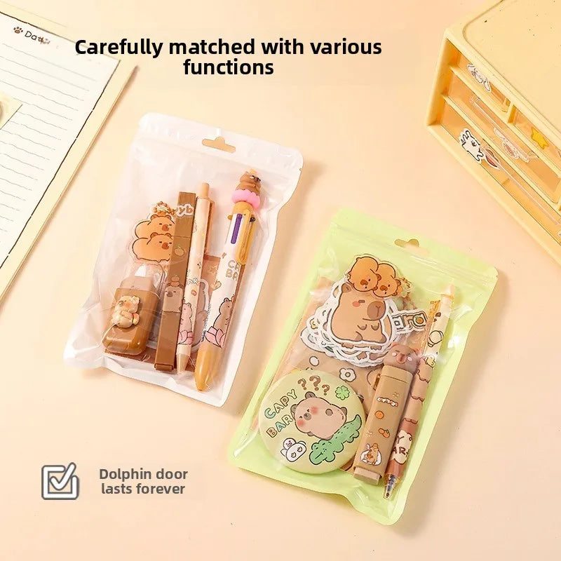 1 Set Wholesale Capybara Stationery Set Primary School Season Gift Learning Stationery Gift Pack Reward Class Prizes