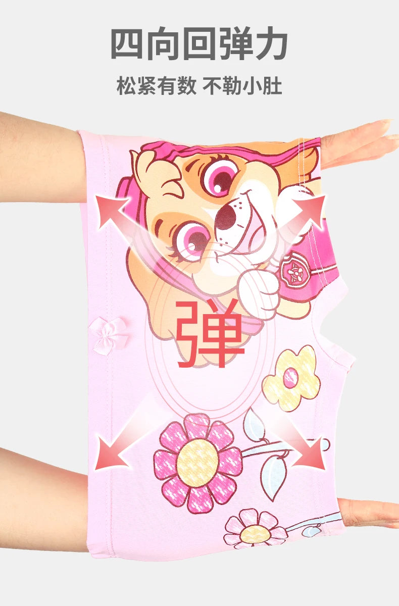 High Quality Original Paw Patrol 4PCS/SET Baby Girl's Underwear Kids Underpants Liberty Skye Mmarshall Rubble Everest For 2-8T