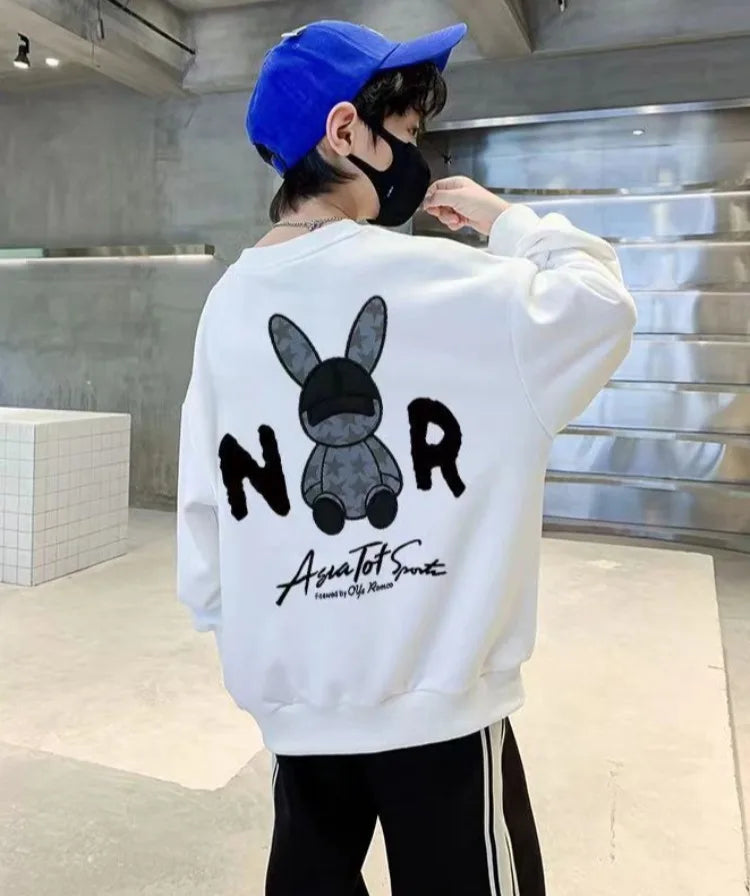 Boys' Mid-Large Size 2025 Spring-Autumn New Layering Stylish Street-Cool Sweatshirt