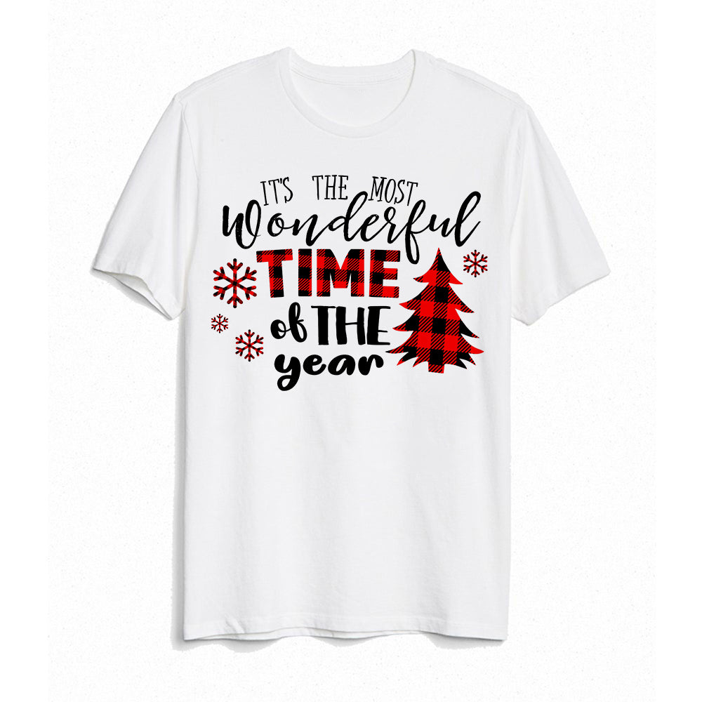 Christmas Family Matching Outfit T-shirt Xmas Party Gift It's The Most Wonderful Time of The Year Print Cute T Shirt Family Look