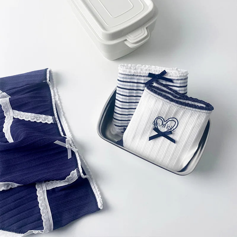 5PCS Teens Girl Cotton Soft Antibacterial Briefs Kid Cute Print Panties 8+y Young Child Clothes Maiden Thin Breathable Underwear