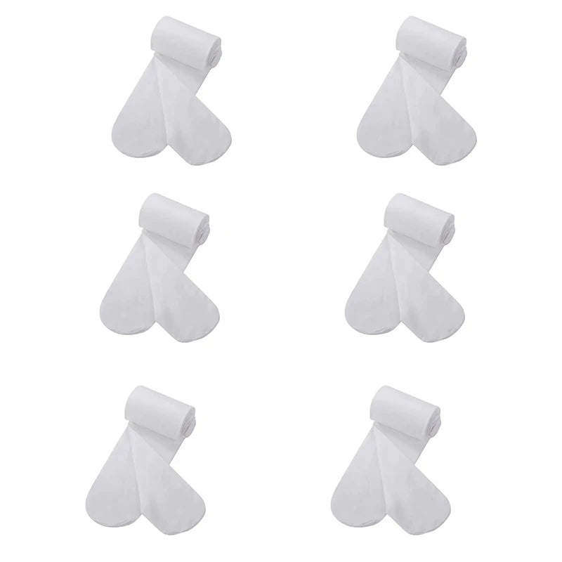 1/2/4/6/8 Pairs/lot Spring Summer Candy Kids Pantyhose Ballet Dance Tights for Girls Stocking Children Velvet Solid White