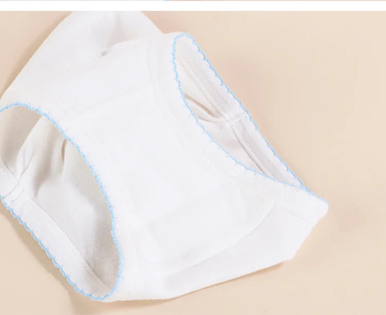 6 Pack Girls Cotton Underwear - 100% Pure Cotton Breathable Comfortable Kids Panties - Soft White Toddler Underwear for Girls -
