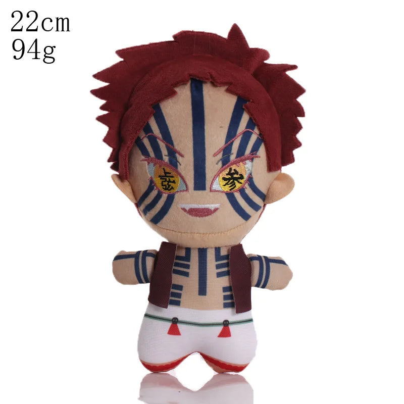 20-25cm Demon Slayer Plush Stuffed Tsugikuni Yoriichi Kokushibou Akaza Kamado Tanjirou Anime Figure Plush Toy Doll Birthday Gift