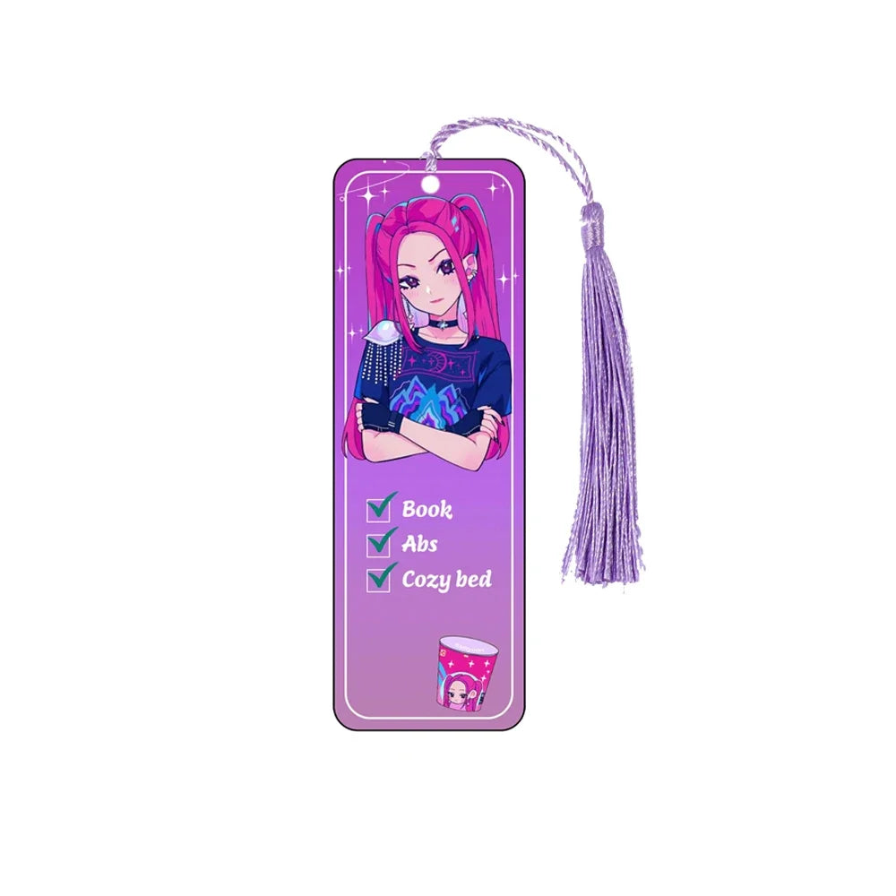 Kpop Demon Hunters Huntrix Cartoon Bookmarks  Anime Cute Stationery for Kpop Fans & Book Lovers, School Supplies Page Markers