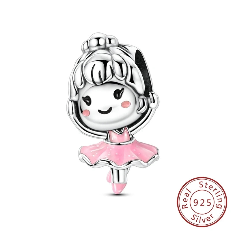 925 Sterling Silver Charms Firefly Cat Dog Coconut Charms Beads Pendant Fit Original Pendant Bracelet DIY Fine Jewelry For Women