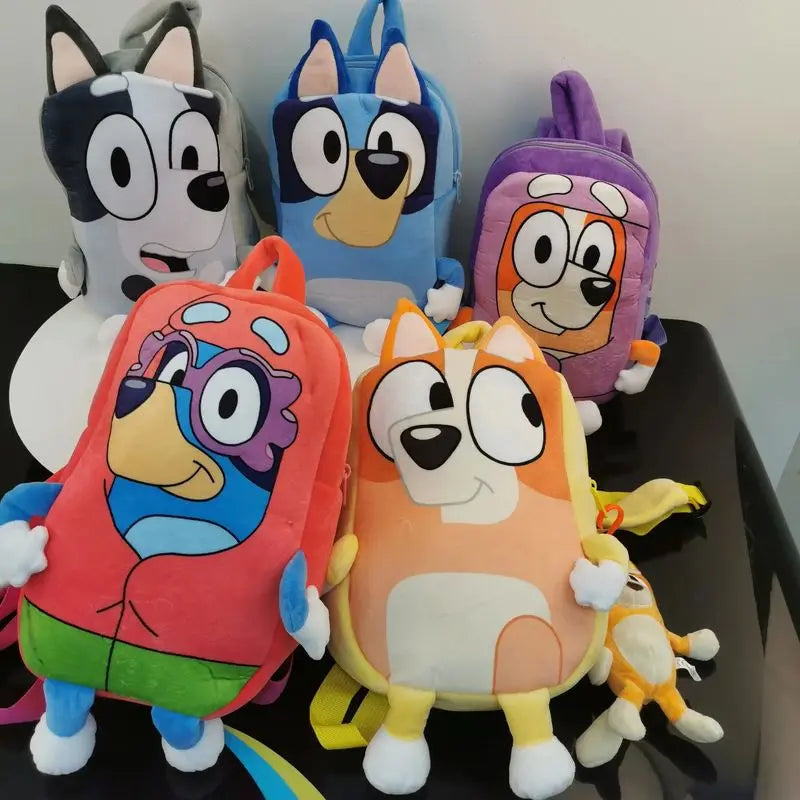 Bluey family  Schoolbag Cartoon Bingo friends Plush Backpack Picnic And Travel Snack Bag bluey pencil case Bingo coin purse gift