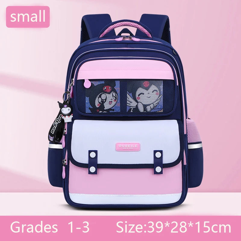 New Kid Backpack Fashion Card Color Blocking Lightweight Primary High Class School Bag Children Backpack Boy Girl Green Bookbag